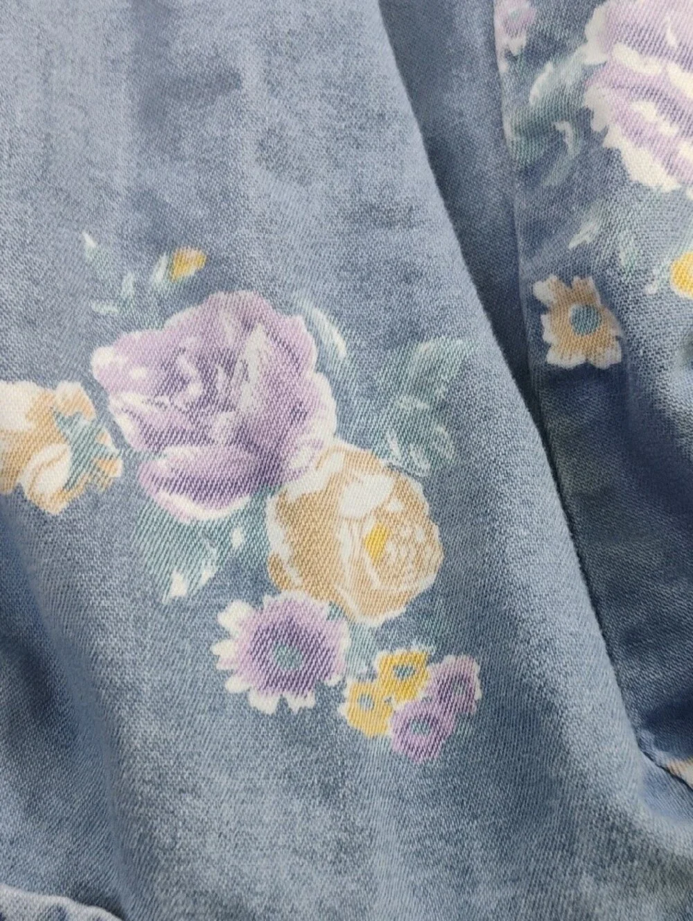 OshKosh B'gosh Light Blue Denim Floral Overall Dress
